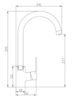 Смеситель для кухни Haiba HB76856 с подключением фильтра питьевой воды хром